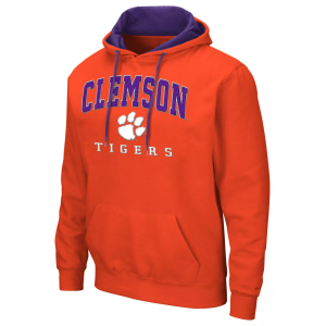 Colosseum Men's Clemson Tigers Orange Pullover Hoodie, Small