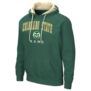 Colosseum Men's Colorado State Rams Green Pullover Hoodie, Small
