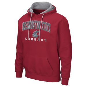 Colosseum Men's Washington State Cougars Cardinal Pullover Hoodie, Small, Red