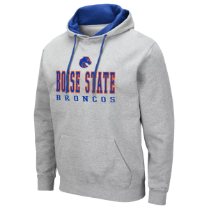 Colosseum Men's Boise State Broncos Heather Grey Pullover Hoodie, Large, Gray