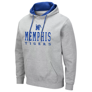 Colosseum Men's Memphis Tigers Heather Grey Pullover Hoodie, Medium, Gray