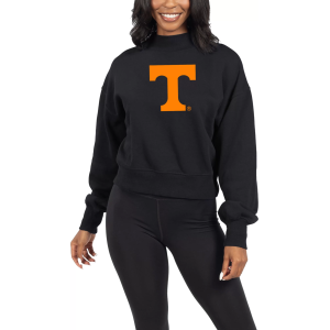 chicka-d Women's Tennessee Volunteers Hailey Black Crewneck Sweatshirt, Medium