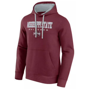 Logo Athletic Men's Mississippi State Bulldogs Maroon/Grey Hoodie, Large, Red
