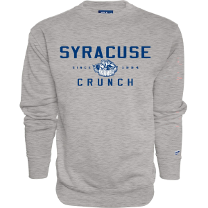 Blue 84 Blue 84 Adult Syracuse Crunch Grey Embroidered Logo Crew Pullover Sweatshirt, Men's, Large, Gray - $59.99 at DICK'S Sporting Goods
