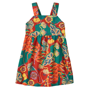 Patagonia Toddler Girls' Tidal Threads Dress, 18M, Tropiclimb/Hot Ember