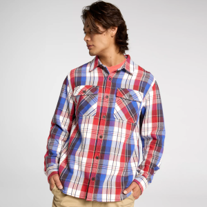 Alpine Design Men's Hike Heavyweight Flannel, Medium, Red/Blue Artica Plaid