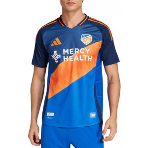 adidas Adult FC Cincinnati 2025 Primary Authentic "Orange & Blue Legacy Kit" Jersey, Men's, Small