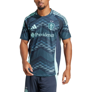 adidas Adult Seattle Sounders 2025 Secondary Authentic "The Salish Sea Kit" Jersey, Men's, Small, Blue