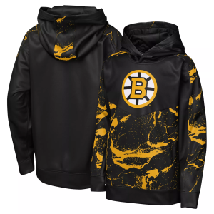 Outerstuff Youth Boston Bruins Black Power Play Pullover Hoodie, Large