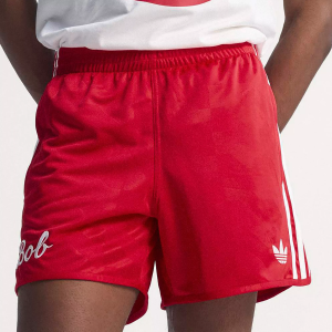 adidas Originals Men's Bob Marley Shorts, Small, Pure Ruby