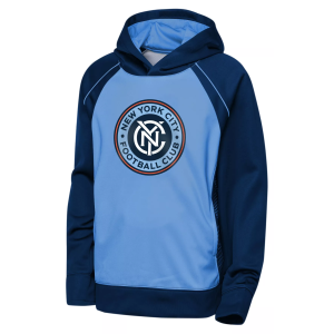 MLS Youth New York City FC Navy Fierce Striker Fleece Pullover Hoodie, Small, Blue