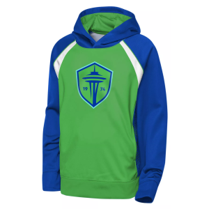 MLS Youth Seattle Sounders Green Fierce Striker Fleece Pullover Hoodie, Small