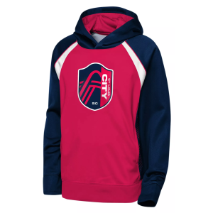 MLS Youth Sacramento Republic FC Red Fierce Striker Fleece Pullover Hoodie, Small