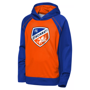 MLS Youth FC Cincinnati Royal Blue Fierce Striker Fleece Pullover Hoodie, Small