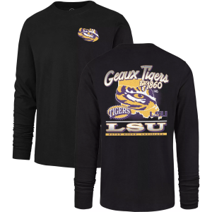 '47 Men's LSU Tigers Black Regional Backer Long Sleeve T-Shirt, Small