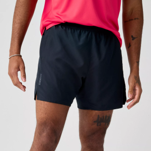 Brooks Men's 6" Dash 2-in-1 Shorts, Small, Black