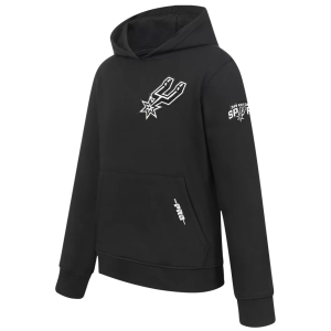 Pro Standard Boys' San Antonio Spurs Black Fleece Pullover Hoodie, Size 7
