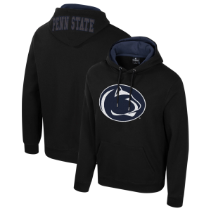 Colosseum Men's Penn State Nittany Lions Black Bioelectric Fleece Hoodie, Large