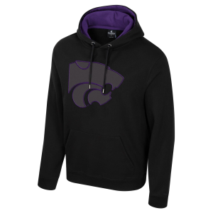 Colosseum Men's Kansas State Wildcats Black Bioelectric Hoodie, Large