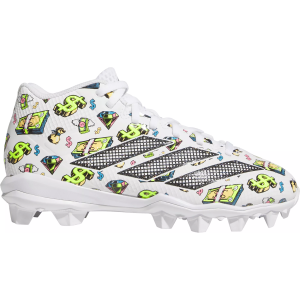 adidas Kids' adizero Impact.2 MD Football Cleats, Size 5, White/Black