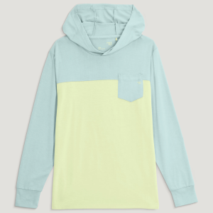 Free Fly Free Fly Kids' Colorblock Bamboo Hybrid Hoodie, Medium, Tropic Sea/Lime - $54.00 at DICK'S Sporting Goods