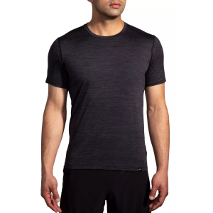 Brooks Brooks Men's Luxe Short Sleeve Shirt, Small, Deep Black - $50.00 at DICK'S Sporting Goods
