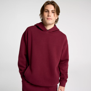DSG Men's Downtime Hoodie, Large, Team Burgundy Heather