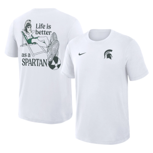 Nike Men's Michigan State Spartans White Local Mascot Slub T-Shirt, XL