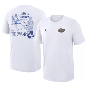 Jordan Men's Florida Gators White Spring Break Life is Better T-Shirt, Small