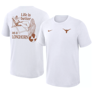 Nike Men's Texas Longhorns White Local Mascot Slub T-Shirt, Small
