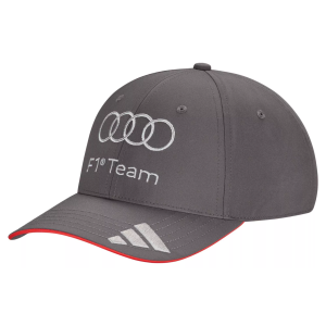 adidas Men's F1 Audi Grey Adjustable Dad Hat, Gray