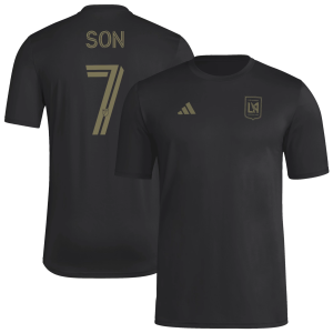adidas Adult 2026 Los Angeles FC Son Heung-min #7 Black Home T-Shirt, Men's, Medium