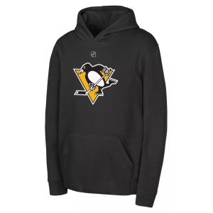 NHL Youth Pittsburgh Penguins Black Primary Logo Fleece Pullover Hoodie, Medium