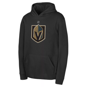 NHL Youth Vegas Golden Knights Black Primary Logo Fleece Pullover Hoodie, Medium