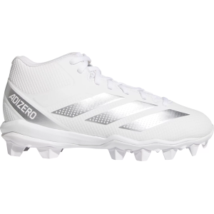 adidas Kids' adizero Impact.2 MD Football Cleats, Size 6, White/Silver/White