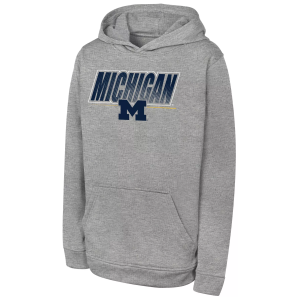 Gen2 Youth Michigan Wolverines Heather Grey Hoodie, Medium, Gray