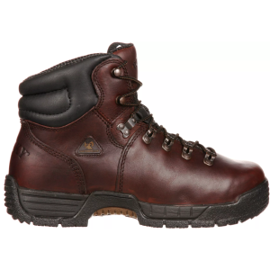 Rocky Men's MobiLite 6" Waterproof Steel Toe Work Boots, Size 8, Dark Brown