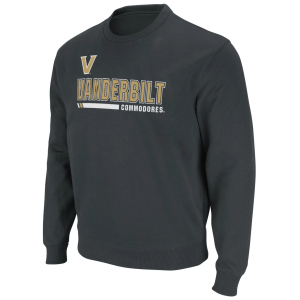 Colosseum Men's Vanderbilt Commodores Black Charlie Crewneck Sweatshirt, Large