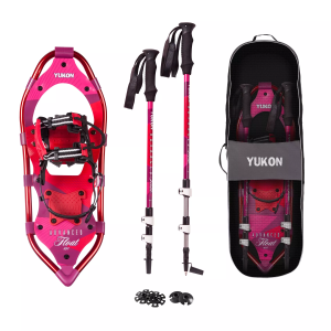 Yukon Charlie's Women's Advanced Float Snowshoe Kit, Pink