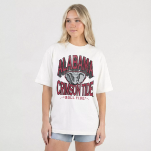 Gameday Couture Women's Alabama Crimson Tide White Oversized T-Shirt, Medium