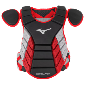 Mizuno Adult Samurai Catcher's Chest Protector, 15 IN, Black/Red