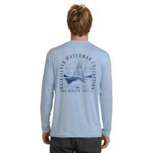 Quiksilver Men's Waterman Cool Breeze Long Sleeve Rashguard, XXL, Skyway
