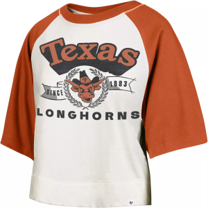 '47 Women's Texas Longhorns Ivory Infield T-Shirt, XL, White