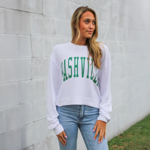 Nash Nash Women's Nashville St. Patrick's Day White Sophia Crewneck Sweatshirt, Medium - $8.97 at DICK'S Sporting Goods