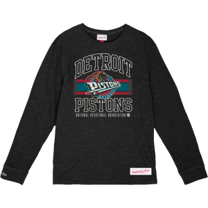 Mitchell & Ness Mitchell & Ness Adult Detroit Pistons Lock Up Black Long Sleeve Shirt, Men's, Medium - $48.00 at DICK'S Sporting Goods