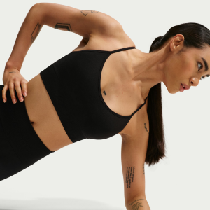 Nike Women's Pro Seamless Light-Support Padded Sports Bra, XS, Black