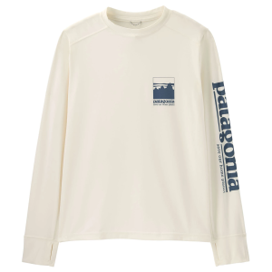 Patagonia Kids' Capilene Silkweight Long Sleeve Shirt, XS, Alpine Icon White