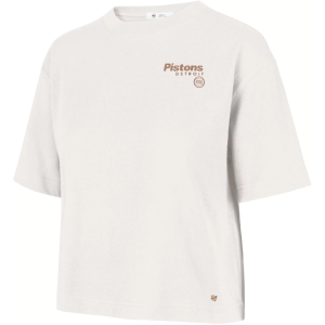 '47 Women's Detroit Pistons Off White Serena City T-Shirt, Small, Tan
