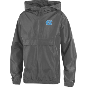 Champion Youth North Carolina Tar Heels Grey Packable Jacket, Small, Gray