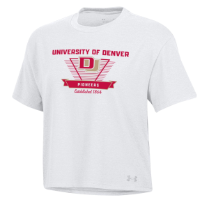 Under Armour Under Armour Women's Denver Pioneers White Icon Short Sleeve T-Shirt, Medium - $45.00 at DICK'S Sporting Goods